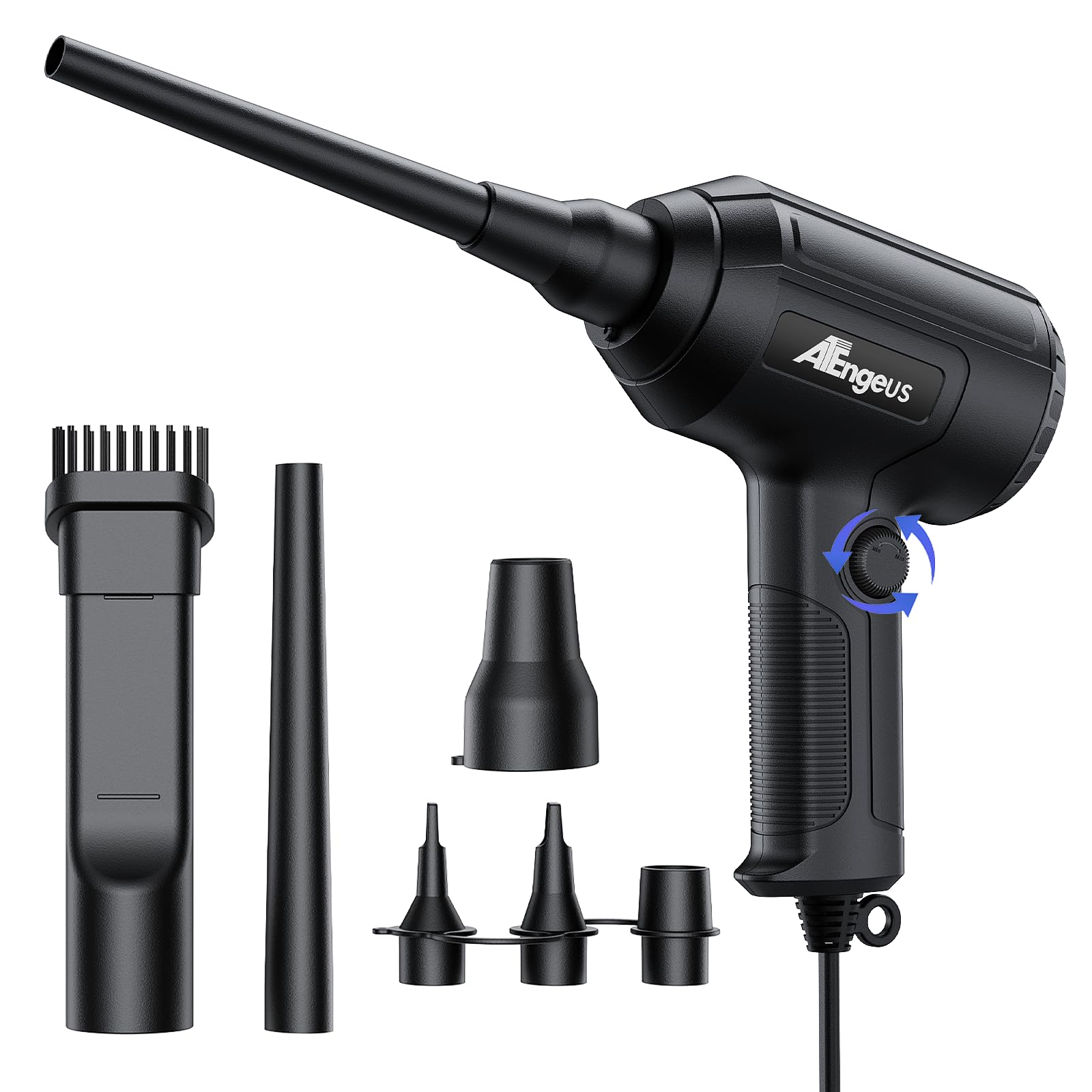 ATEngeus Air Duster, Stepless Speed Electric Air Duster, Multi-Use Compressed Air Duster, Keyboard Cleaner, Replace Canned Air,