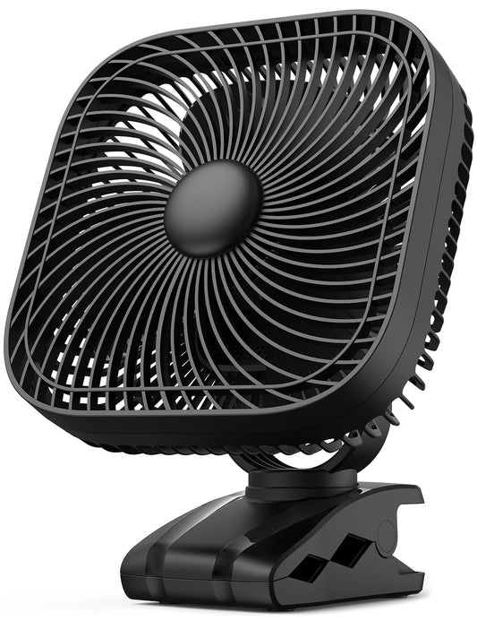 SLENPET 20000mAh Rechargeable Portable Clip on Fan, Last 78 hrs, 4 Speeds Camping Fan, Battery Operated Desk Fan with Light & Ho