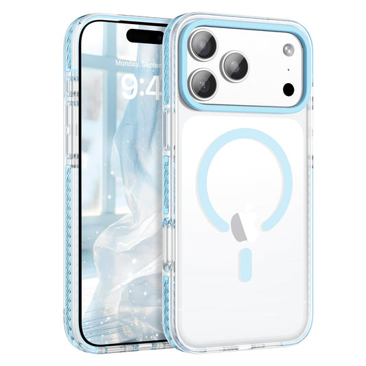 BENTOBEN Magnetic for iPhone 17 Pro 6.3 Case, Compatible with Magsafe Military Shockproof Protective Bumper Cute Transparent Sli