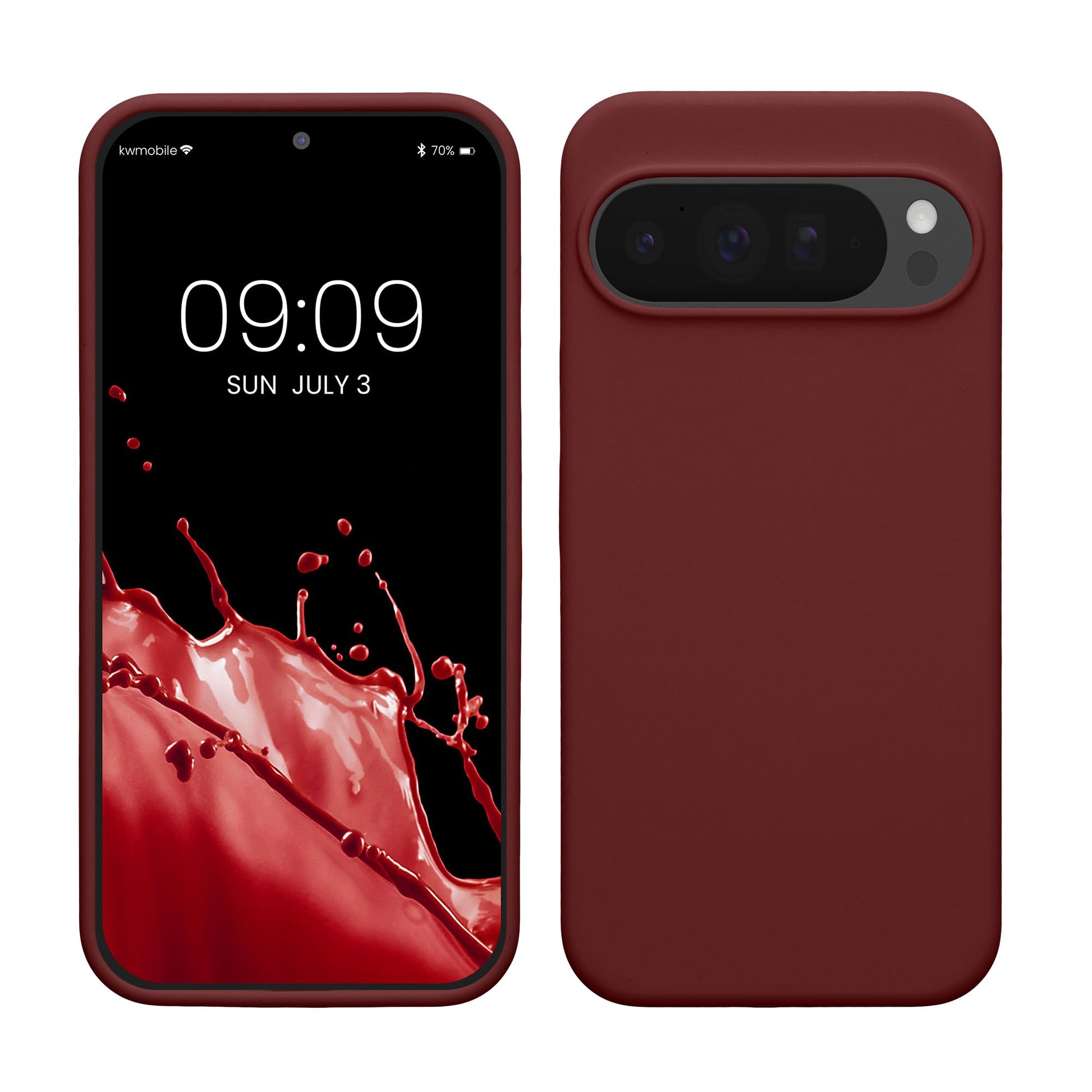kwmobile Case Compatible with Google Pixel 10 Pro XL Case - TPU Silicone Phone Cover with Soft Finish - Bordeaux Violet
