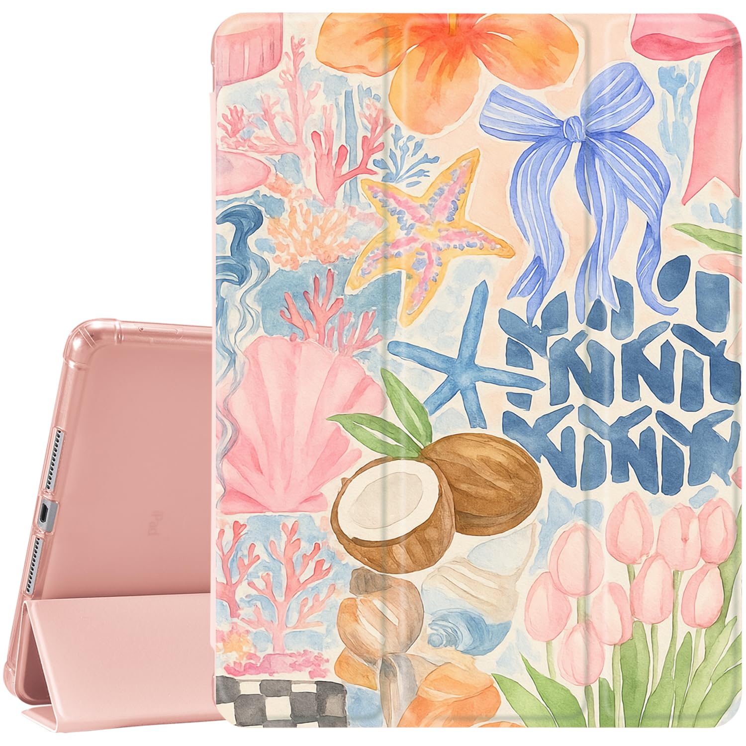 JOYLAND for iPad 10th Generation Case 10.9 inch/iPad (A16) 11th Generation 11 Inch 2025 with Pencil Holder-Auto Wake/Sleep,Flowe