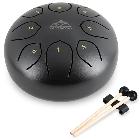 EASTROCK Steel Tongue Drum 6 Inches 8 Notes Handpan Drum C Key with Travel Bag, Meditation Entertainment Yoga, Mallets, Music Bo