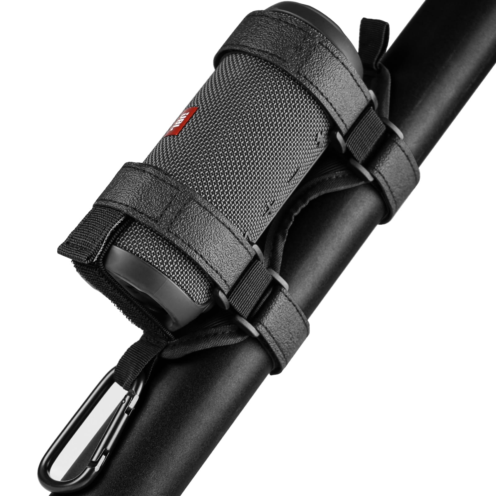 Xislet Speaker Holder for Bike with Carabiner, Adjustable Golf Cart Speaker Mount Fits JBL Charge 5 6 Flip 5 6 7 Anker Bluetooth