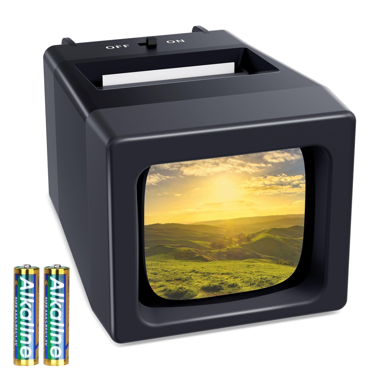 35mm Slide Viewer, 2X Magnification Slide Viewer for Viewing 35mm Slides, Slide Projector for Old Slides (2AAA Batteries Include