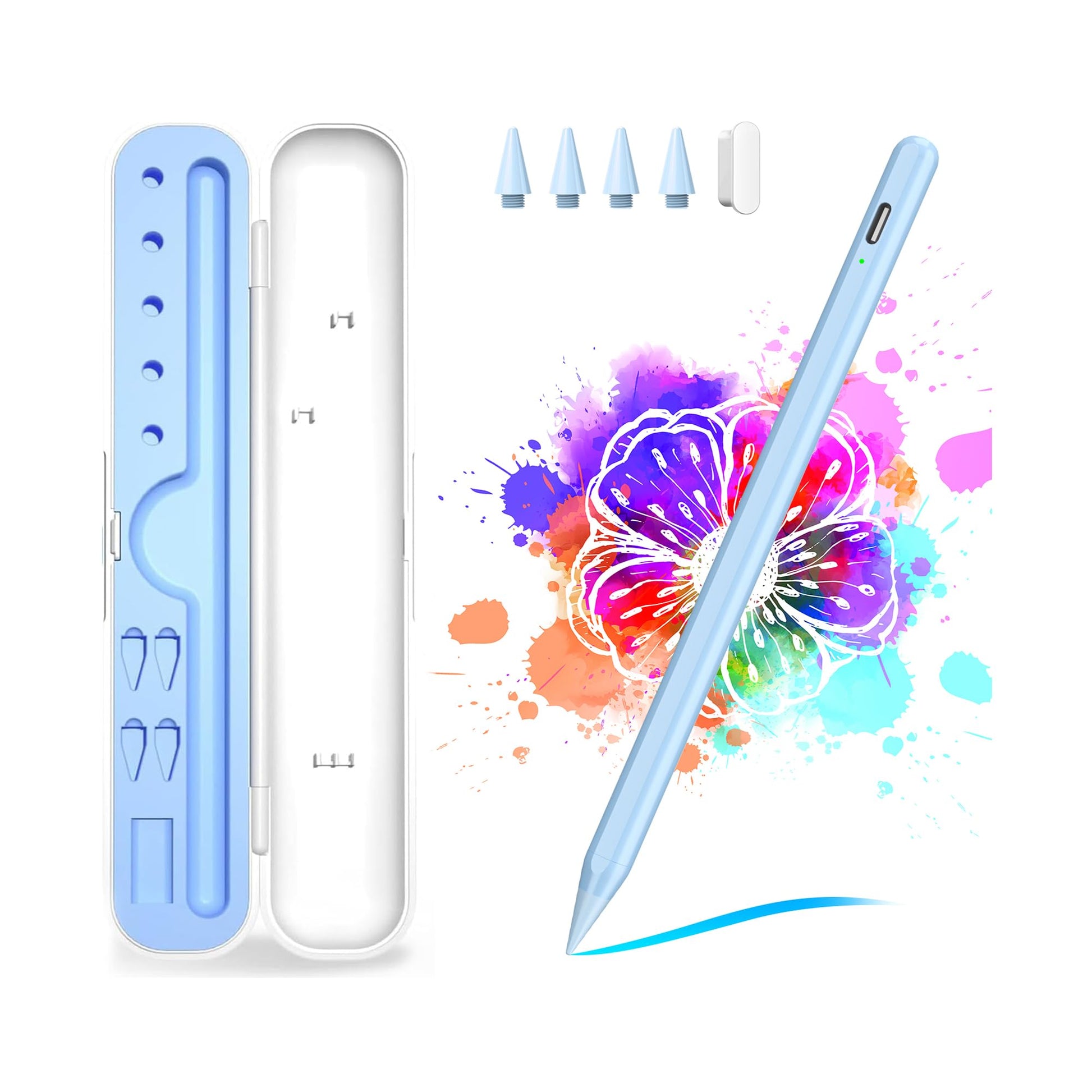 Stylus Pen for iPad A16/10th/9th Generation, 10Mins Fast Charge for Apple Pencil&iPad Pen, Compatible with iPad A16/10th/9th/8th