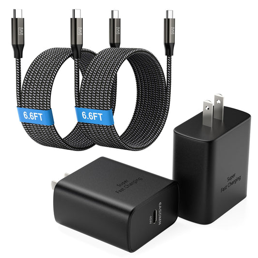 45W Super Fast Charger Type C, [2 Pack] 45 Watt USB-C Charger PD/PPS Wall Charging Block for Samsung Galaxy S25 Ultra/S25+/S25/S