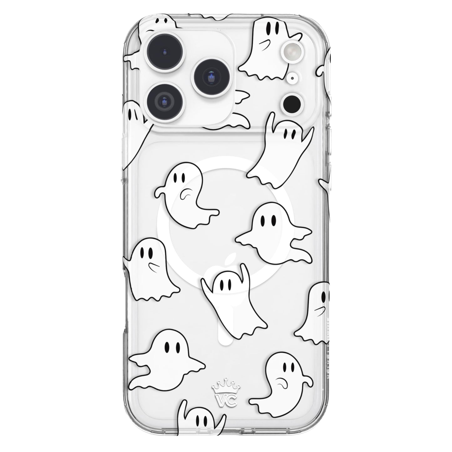 VELVET CAVIAR Case for iPhone 17 Pro Max | Compatible with MagSafe | 10ft Drop Tested | Halloween Cases for Women | Ghosts Clear