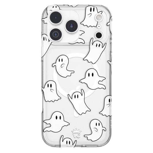 VELVET CAVIAR Case for iPhone 17 Pro Max | Compatible with MagSafe | 10ft Drop Tested | Halloween Cases for Women | Ghosts Clear
