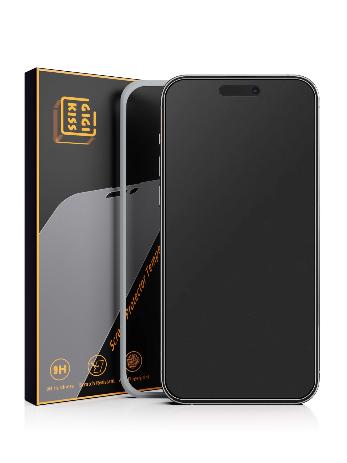 GIGIKISS 2 Pack for iPhone 16 Pro Matte Screen Protector 6.3 inch, Anti Fingerprint Anti Glare Screen Protector Tempered Glass E