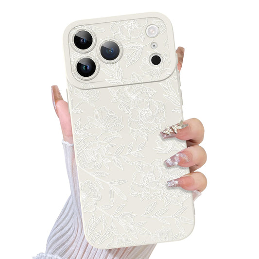 TEAUGHT Compatible with iPhone 17 Pro Max Case 2025 Cute Pattern Rose Floral Flower Shockproof Silicone Soft Camera Protection f
