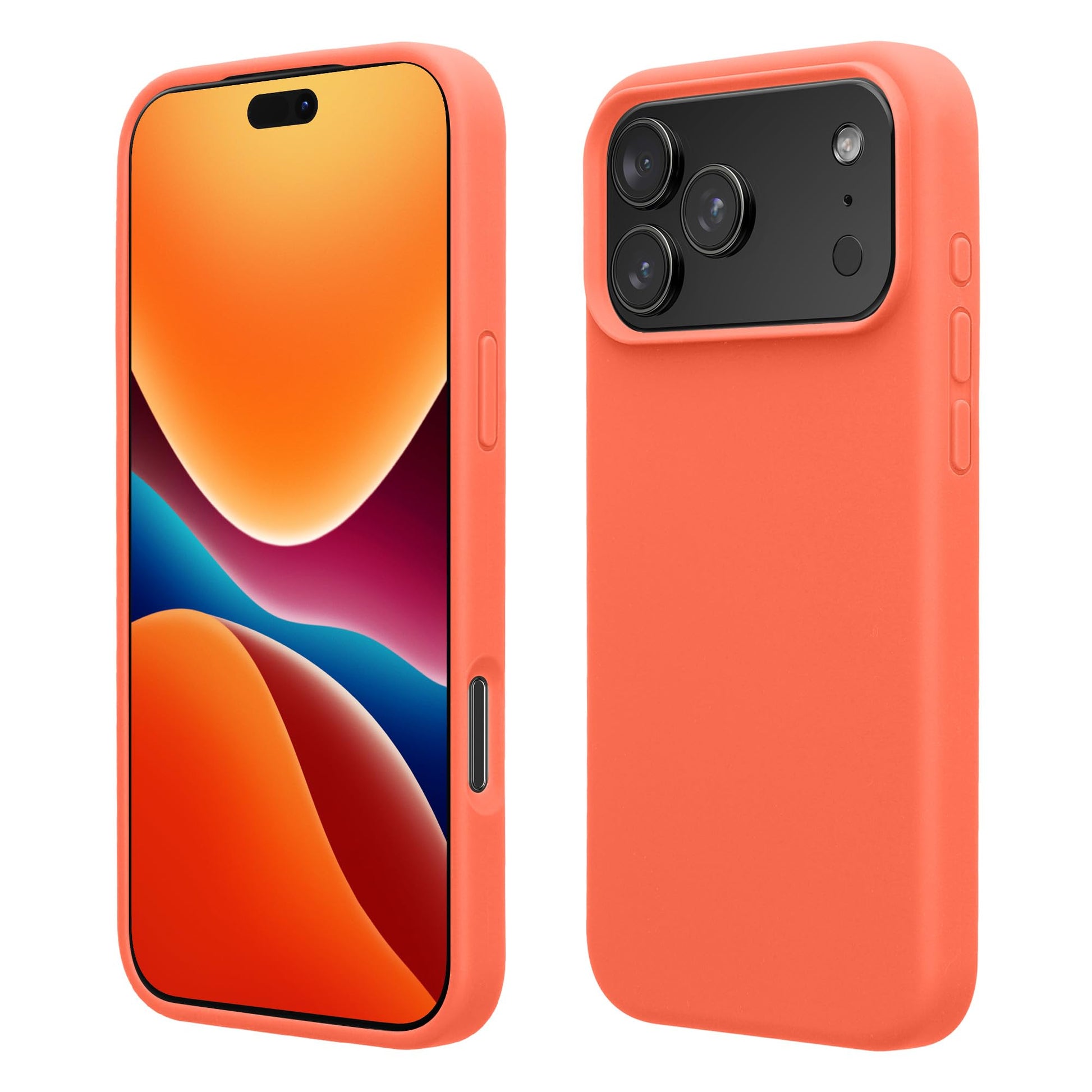 kwmobile Case Compatible with Apple iPhone 17 Pro Case - TPU Silicone Phone Cover with Soft Finish - Vivid Coral