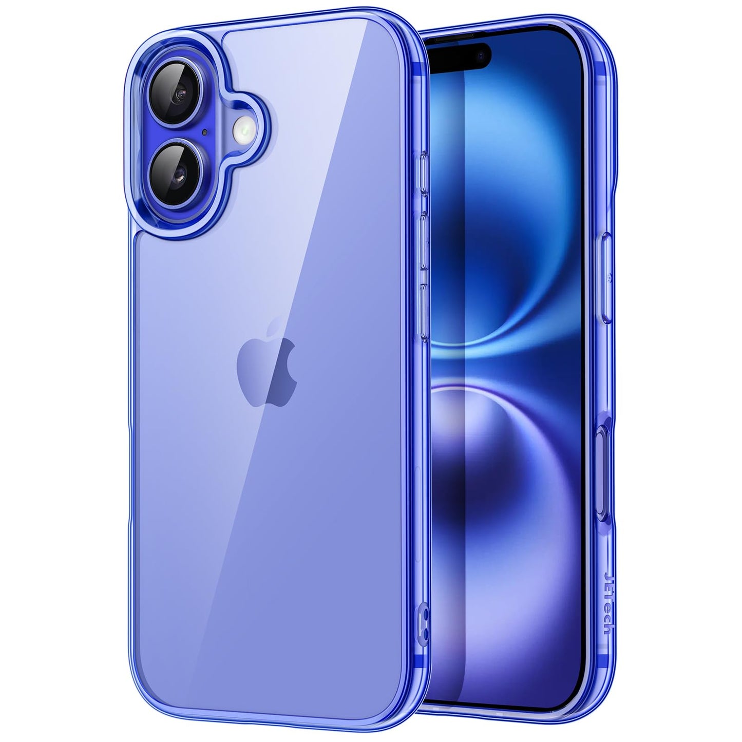 JETech Case for iPhone 16 Plus 6.7-Inch, Non-Yellowing Shockproof Phone Bumper Cover, Anti-Scratch Clear Back (Ultramarine)