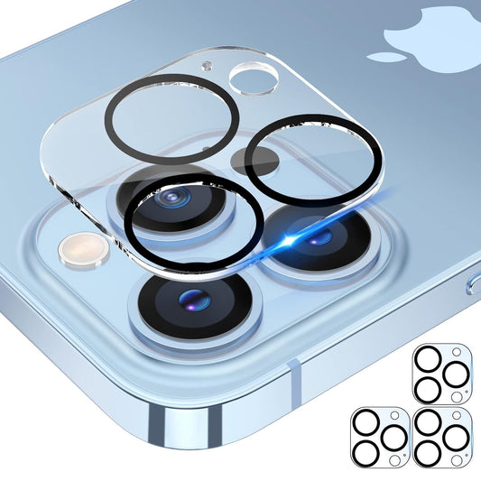 Tensea [3Pcs for iPhone 13 Pro / 13 Pro Max Camera Screen Protector, Tempered Glass Film Camera Cover Lens Protector, HD Clear,