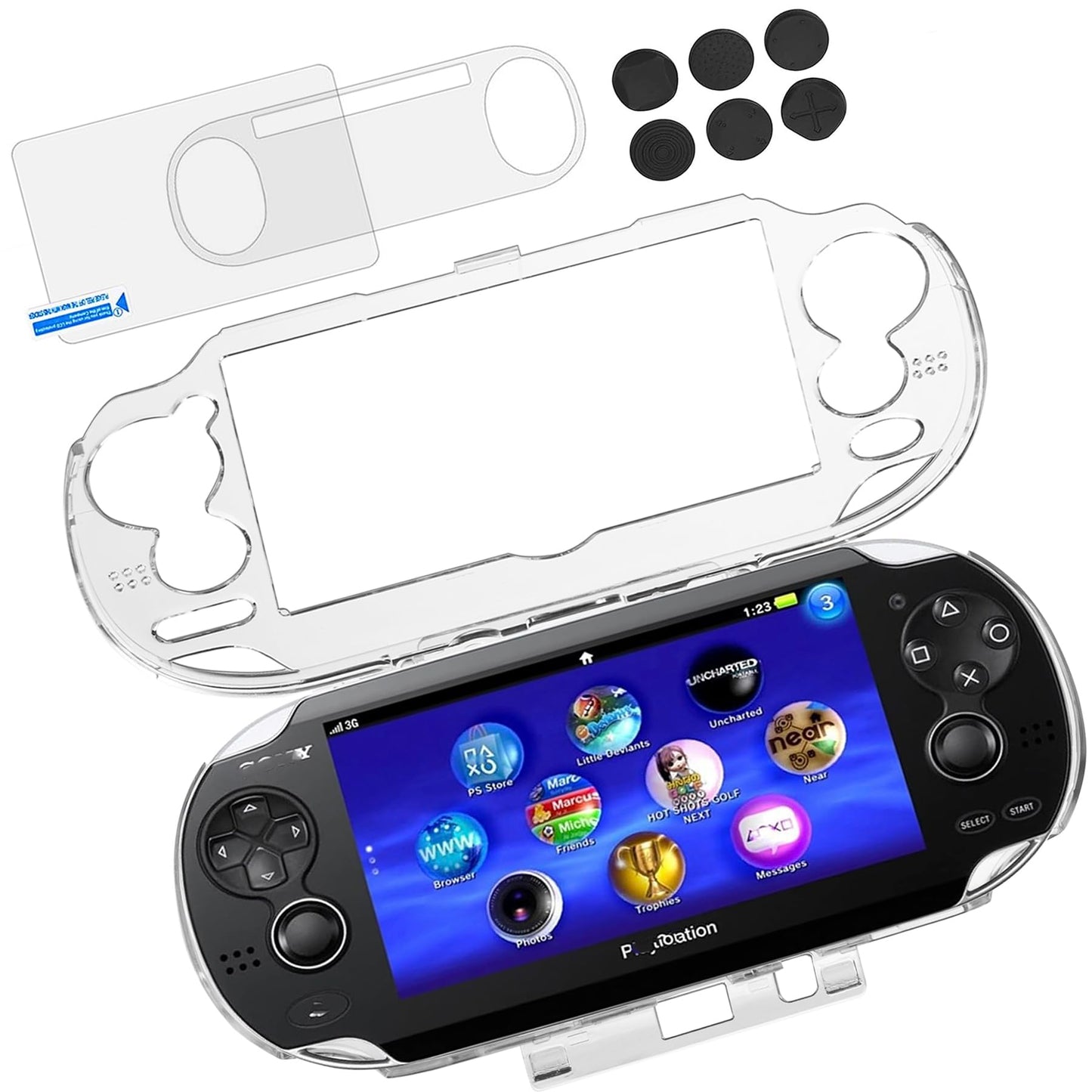 Ultra Clear Crystal Transparent Hard Shell Protective Case Cover Skin for Sony PlayStation PS Vita PSV 1000 PCH-1000 Console