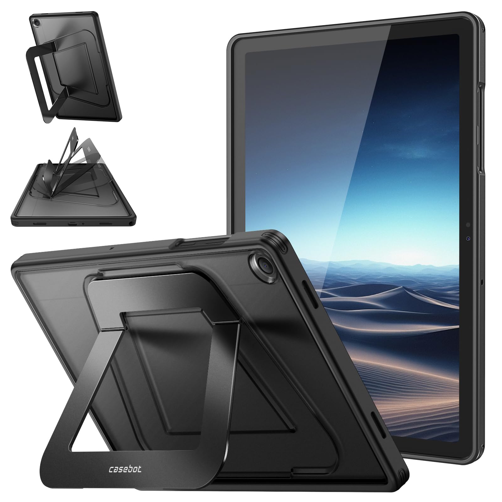 Fintie Shockproof Case for Samsung Galaxy Tab A11+ Plus 11 Inch 2025/ A9+ Plus 2023, Slim Frosted Hard Cover with Multi-Angle Ki