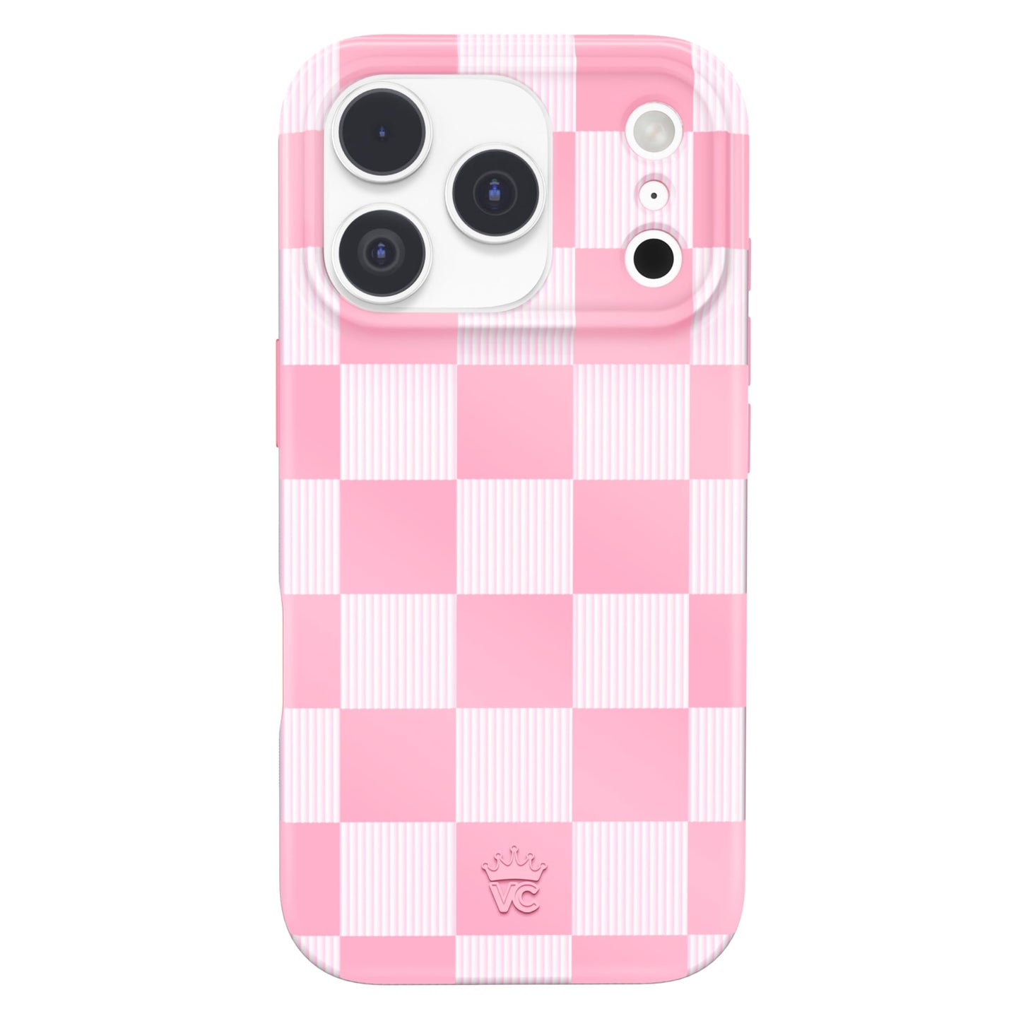 VELVET CAVIAR Case for iPhone 17 Pro | Compatible with MagSafe | 10ft Drop Tested | Protective Designer Cases | Pink Vibe Checke