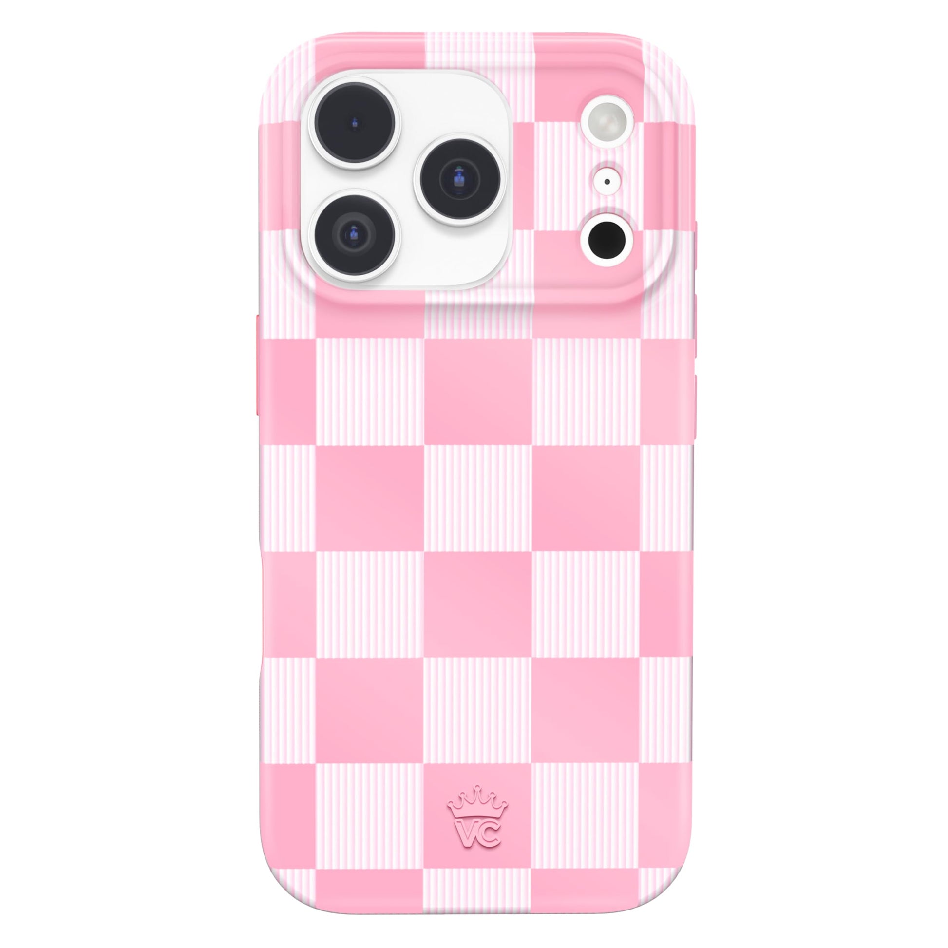 VELVET CAVIAR Case for iPhone 17 Pro | Compatible with MagSafe | 10ft Drop Tested | Protective Designer Cases | Pink Vibe Checke