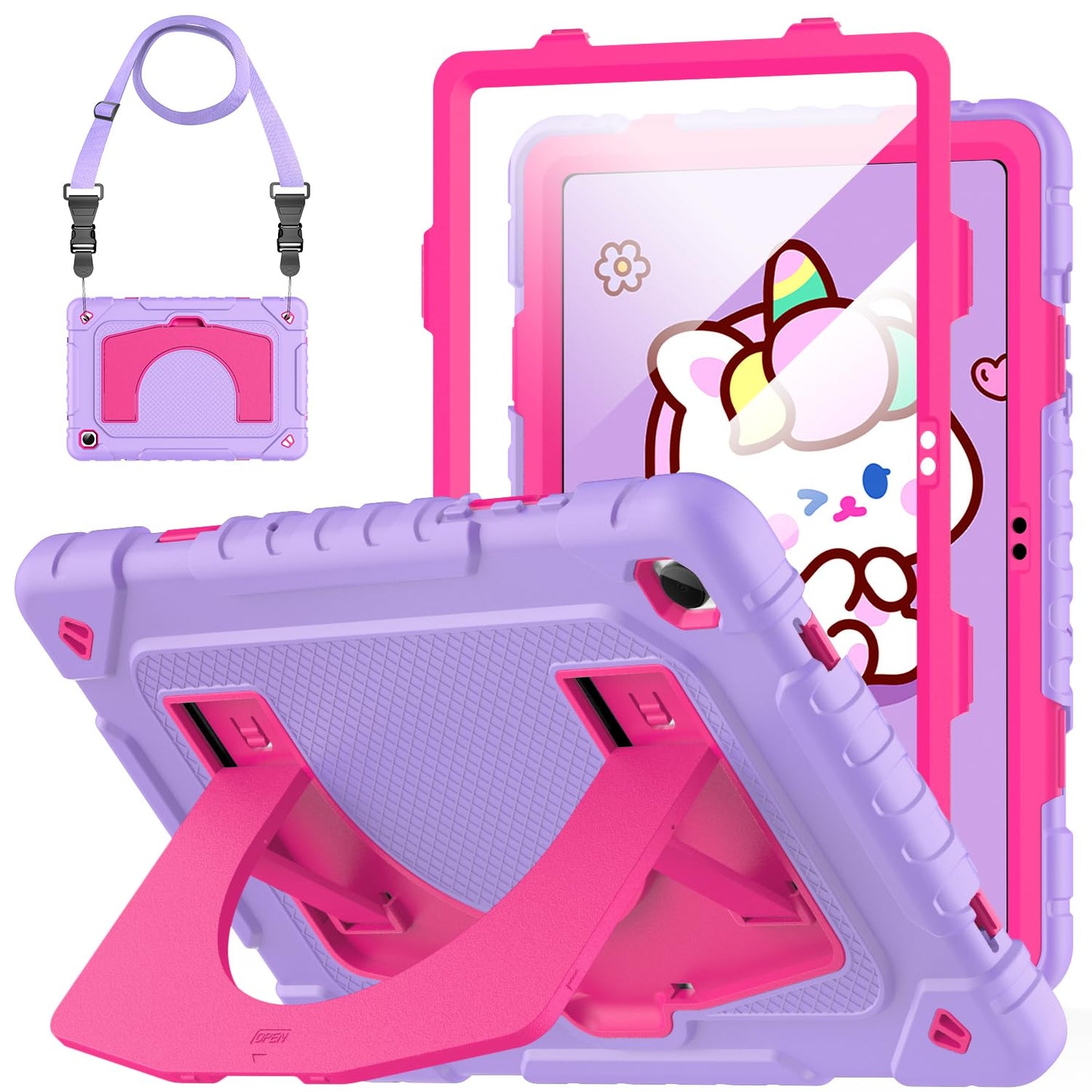 OKP Case for Samsung Galaxy Tab A11+ Plus 2025/ A9+ Plus 11 Inch 2023, Shockproof Rugged 11 Galaxy A9+/ A11+ Tablet Cover with B
