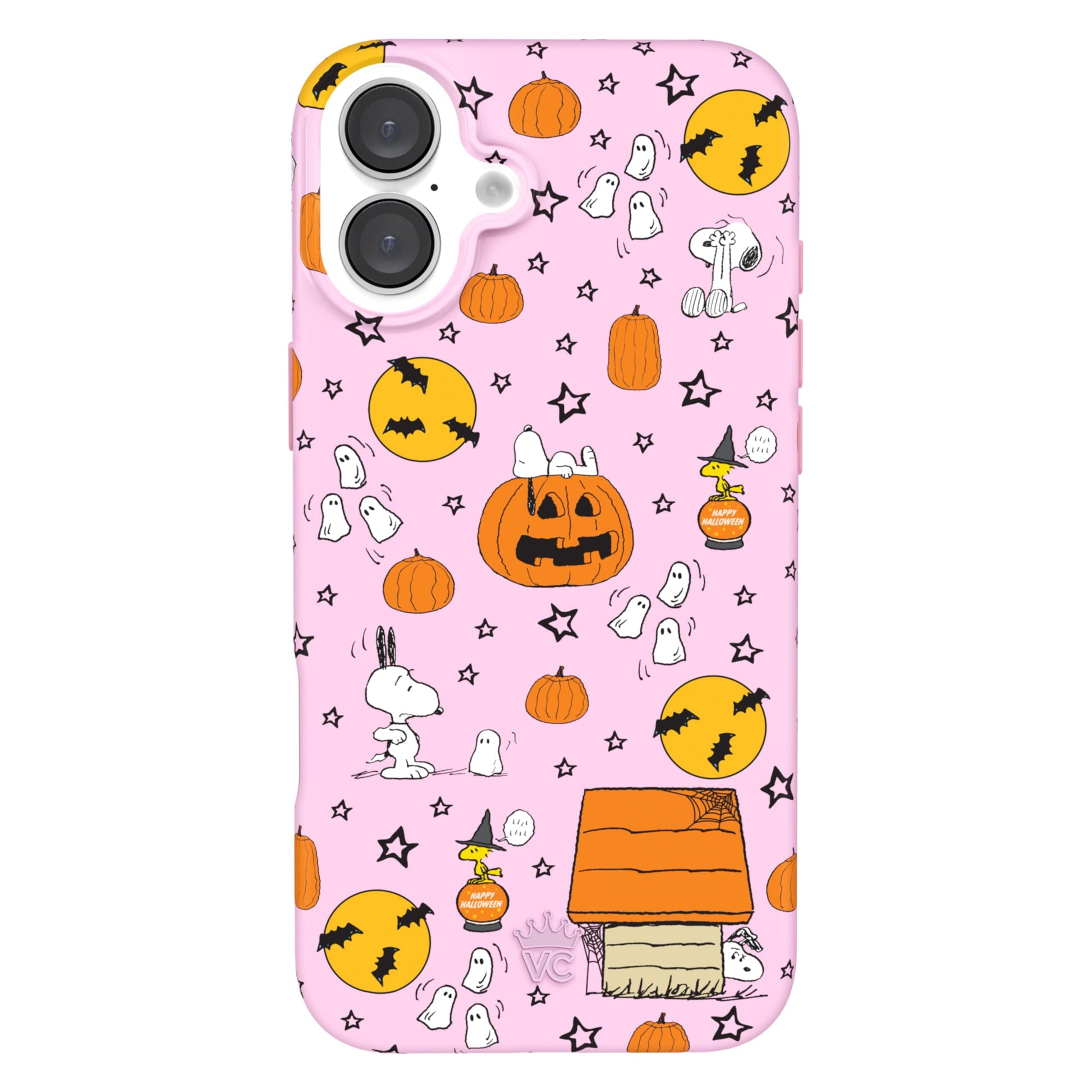 VELVET CAVIAR x Snoopy Phone Case for iPhone 16 Plus - Compatible with MagSafe [10ft Drop Tested] - Pink Pumpkin Snoopy
