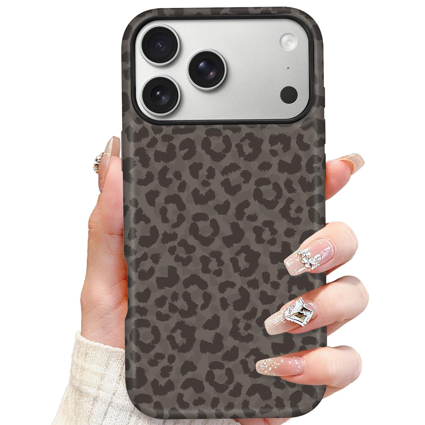 SOKAD Magnetic Leopard Phone Case for iPhone 17 Pro Max, Cute Cheetah Pattern Compatible with Magsafe Matte Protective Case Cove