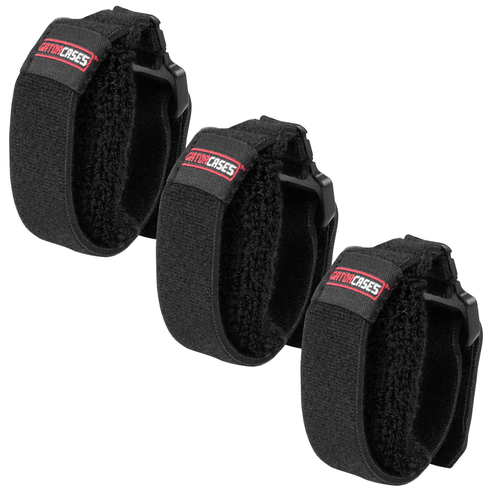 Gator Cases 3-Pack Fret Mute String Dampeners in Size Medium; Black (GTR-FRETMUTEMD-3BK)