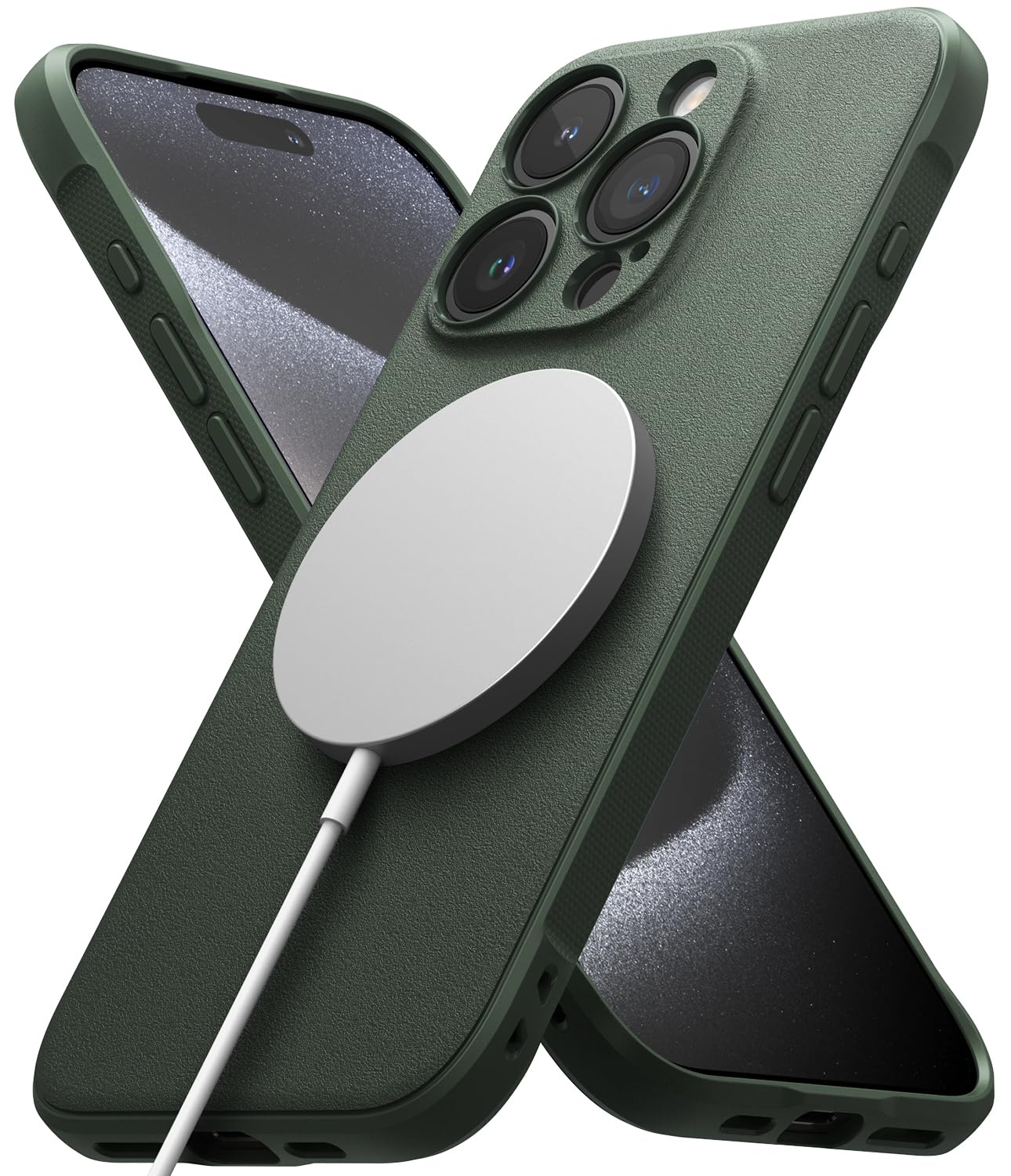 Ringke Onyx for iPhone 15 Pro Max Case, [Compatible with MagSafe] Oil & Dirt Resistant, Individual Lens Covers for Cameras, Non-