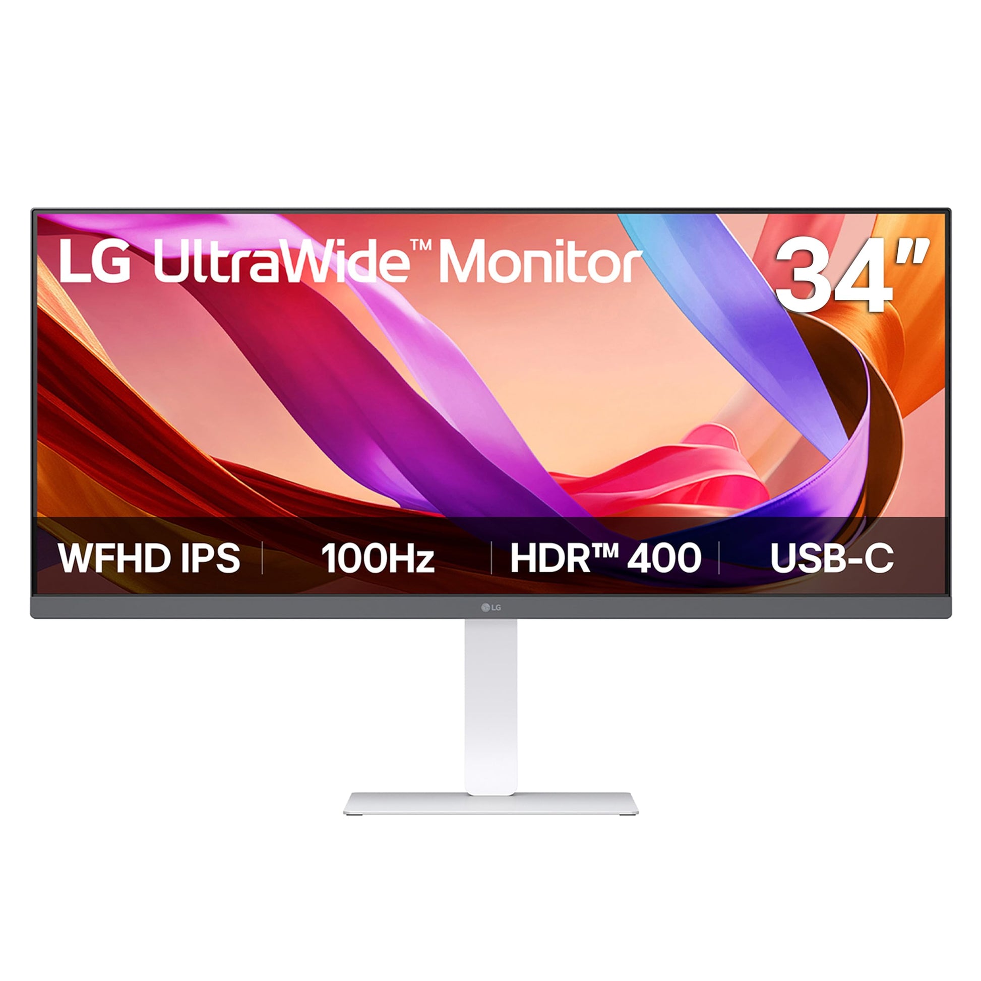 LG 34U530A-W 34-inch UltraWide WFHD (2560 x 1080) IPS Wide Computer Monitor, 100Hz, VESA DisplayHDR 400, HDMI, DisplayPort, USB