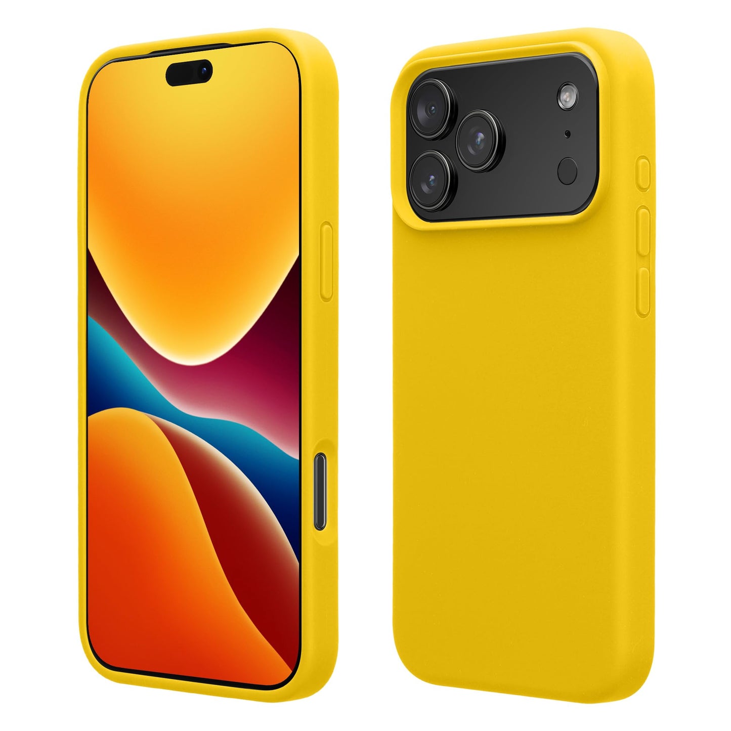 kwmobile Case Compatible with Apple iPhone 17 Pro Max Case - TPU Silicone Phone Cover with Soft Finish - Radiant Yellow