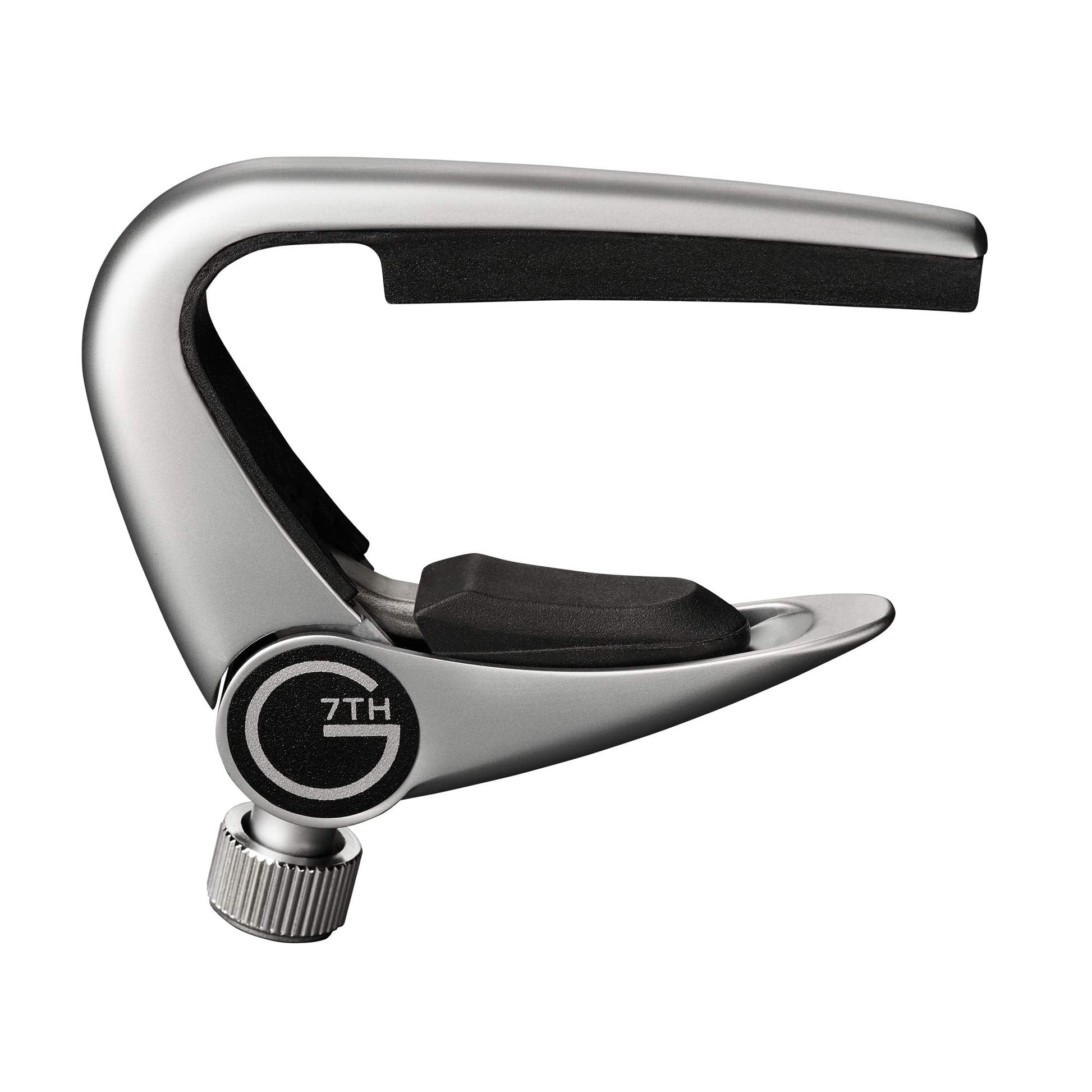 G7th Newport Guitar Capo for Acoustic and Electric Guitar - 5 String Partial Capo, Silver, 53mm Low-Profile - Easy Flip Lever wi