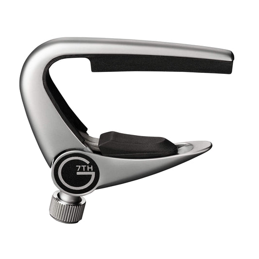 G7th Newport Guitar Capo for Acoustic and Electric Guitar - 5 String Partial Capo, Silver, 53mm Low-Profile - Easy Flip Lever wi