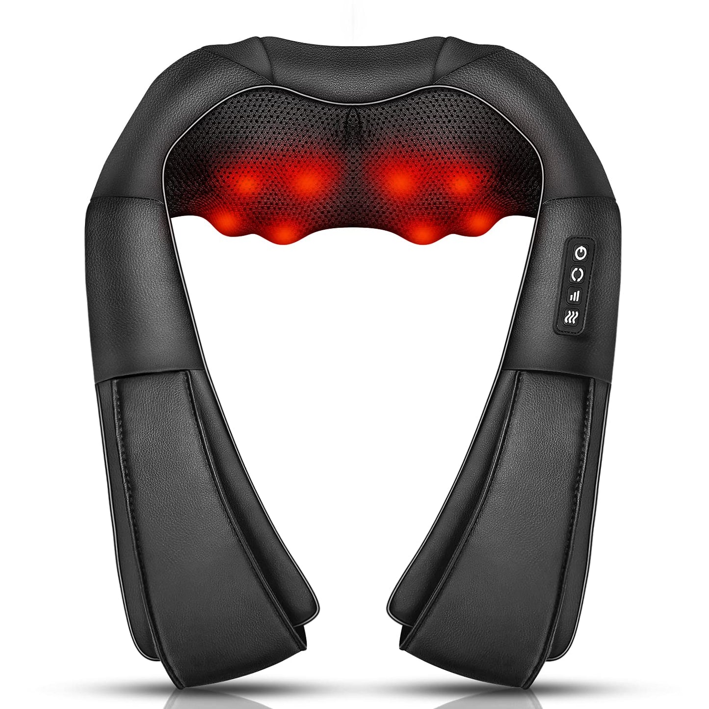 iKristin Neck Massager with Heat, Shiatsu Massager for Neck, Back, Shoulder, Foot and Leg, Deep Tissue 3D Kneading Massage for R
