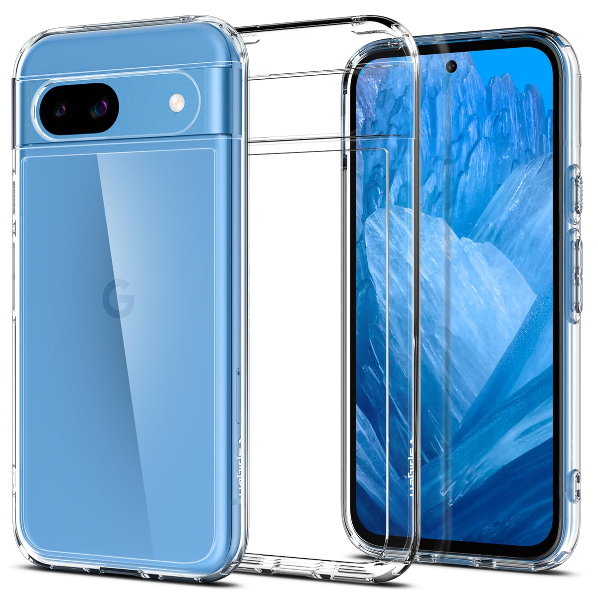 Spigen for Pixel 8a Case, Ultra Hybrid (2024) [Anti-Yellowing] [Military-Grade Protection] - Clear