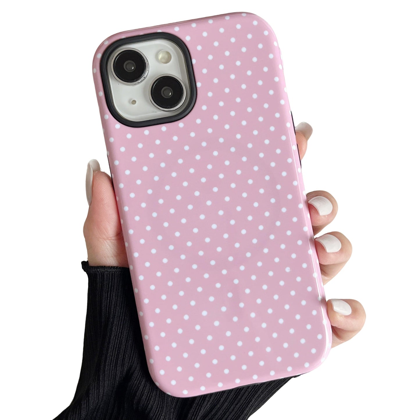 ZTOFERA Magnetic Case for iPhone 15, Polka Dot Phone Case Cute for Girl Women, Compatible with Magsafe, Hard PC+Soft TPU Protect