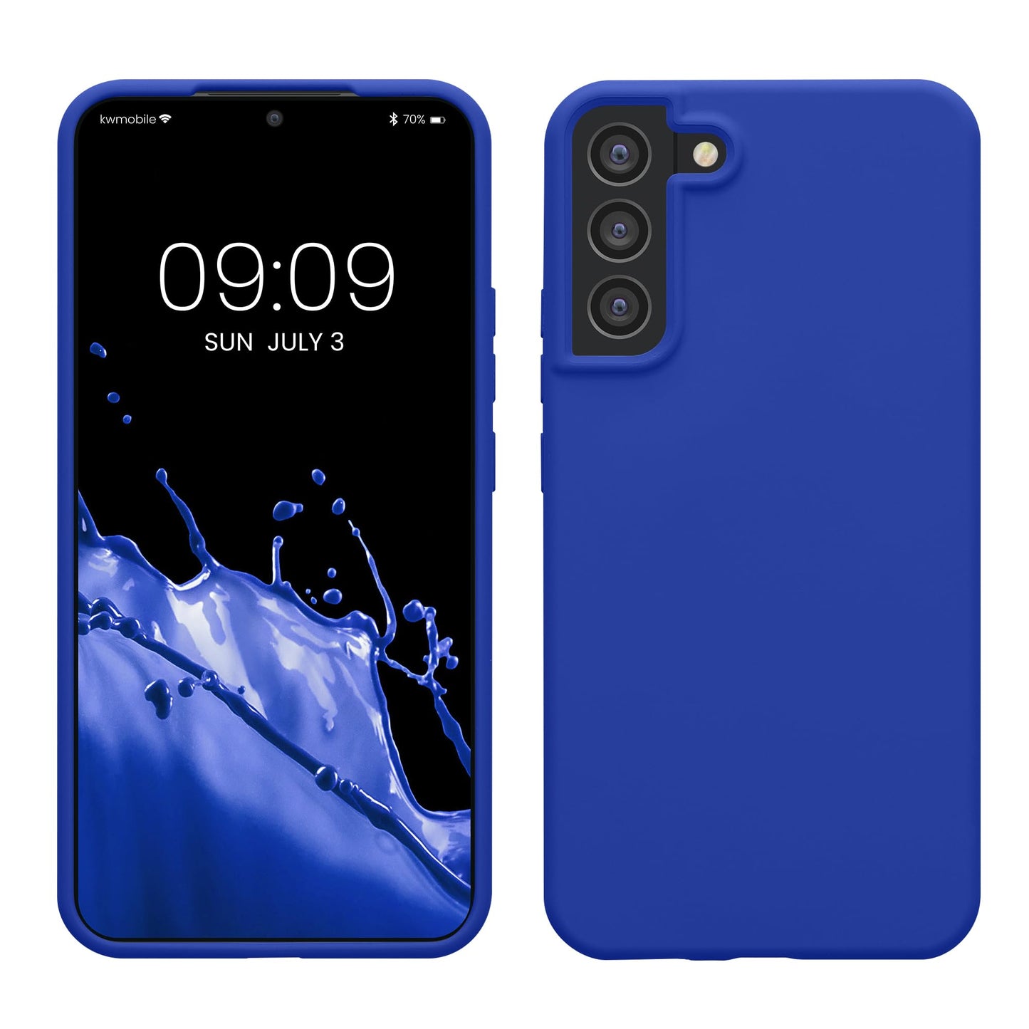 kwmobile Case Compatible with Samsung Galaxy S22 Plus Case - TPU Silicone Phone Cover with Soft Finish - Baltic Blue