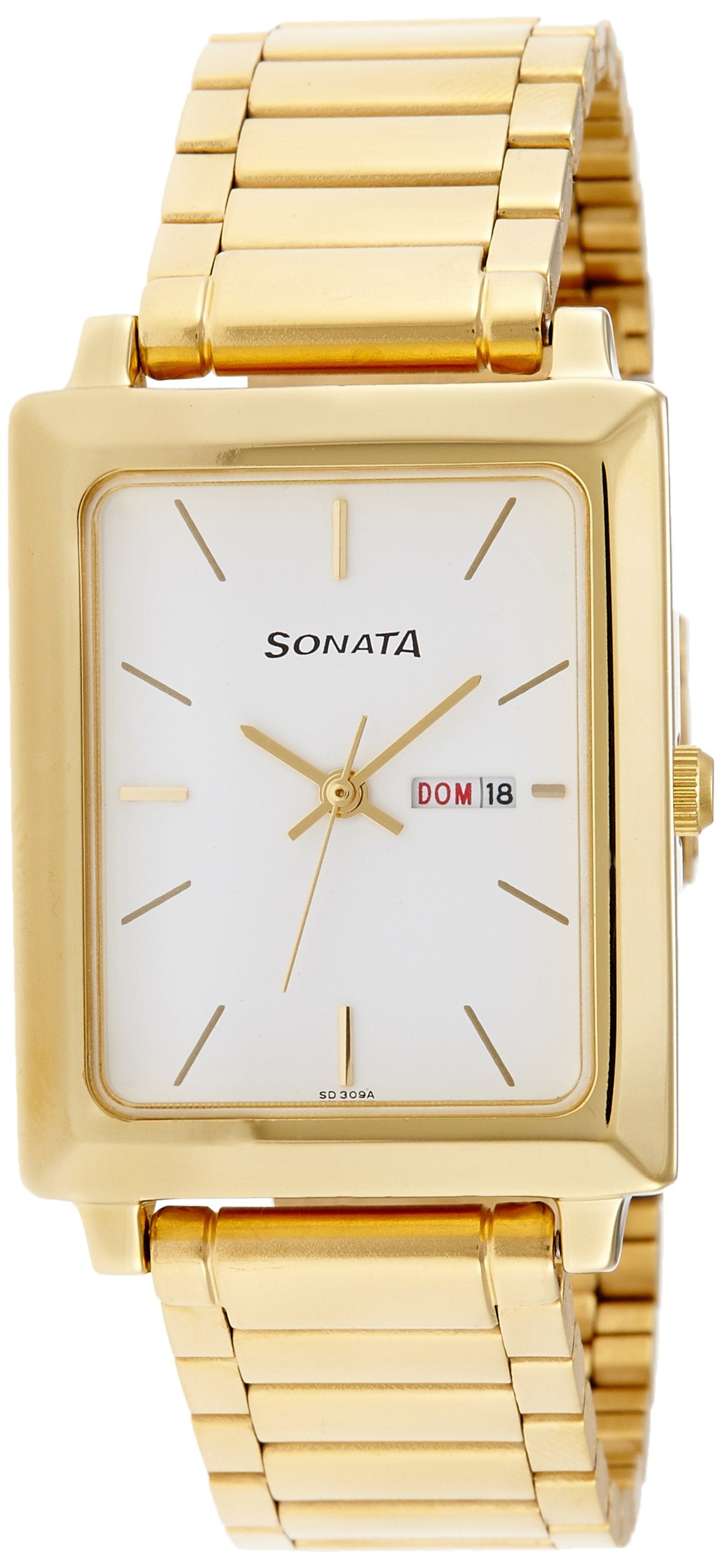 Sonata Analog White Dial MenS Watch - Nf7078Ym03