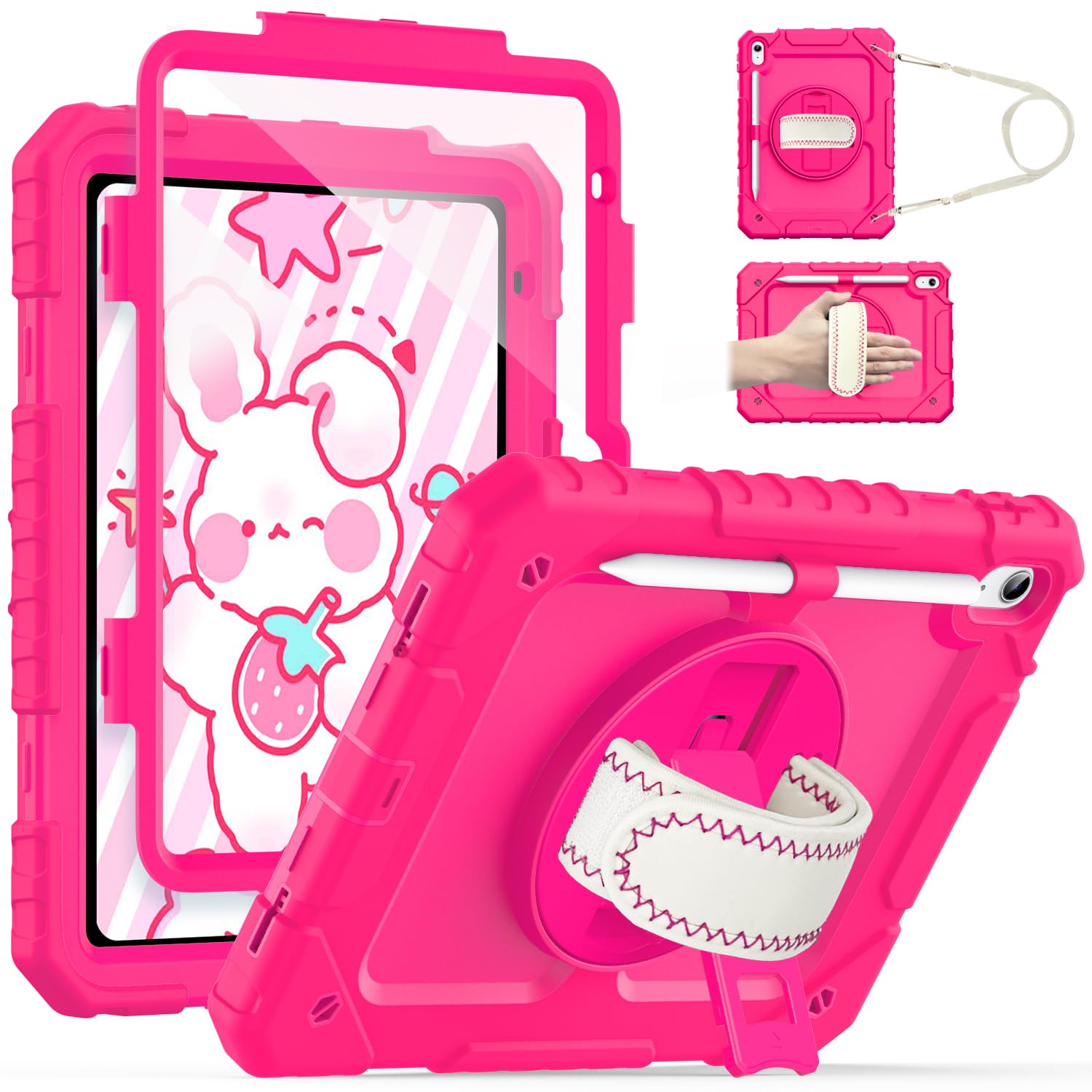 Cantis Case for iPad 11-inch (A16) 2025/ iPad 10th Generation 2022 (10.9 inch) with Screen Protector, 11th Case with 360 Degree