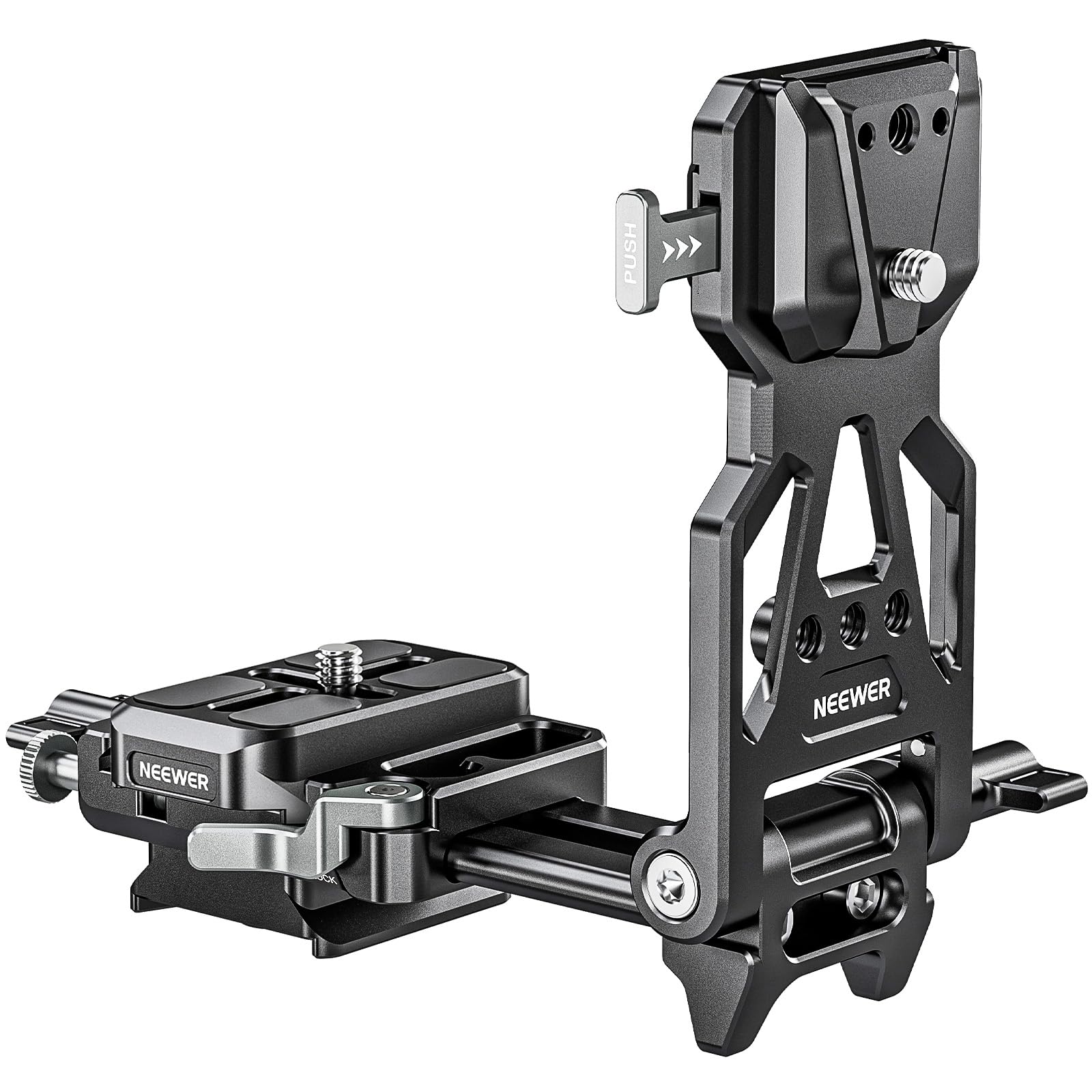 NEEWER V Mount Battery Plate with Arca Type Quick Release Plate, Foldable V Lock Mounting Adapter for NEEWER PS099E, Compatible