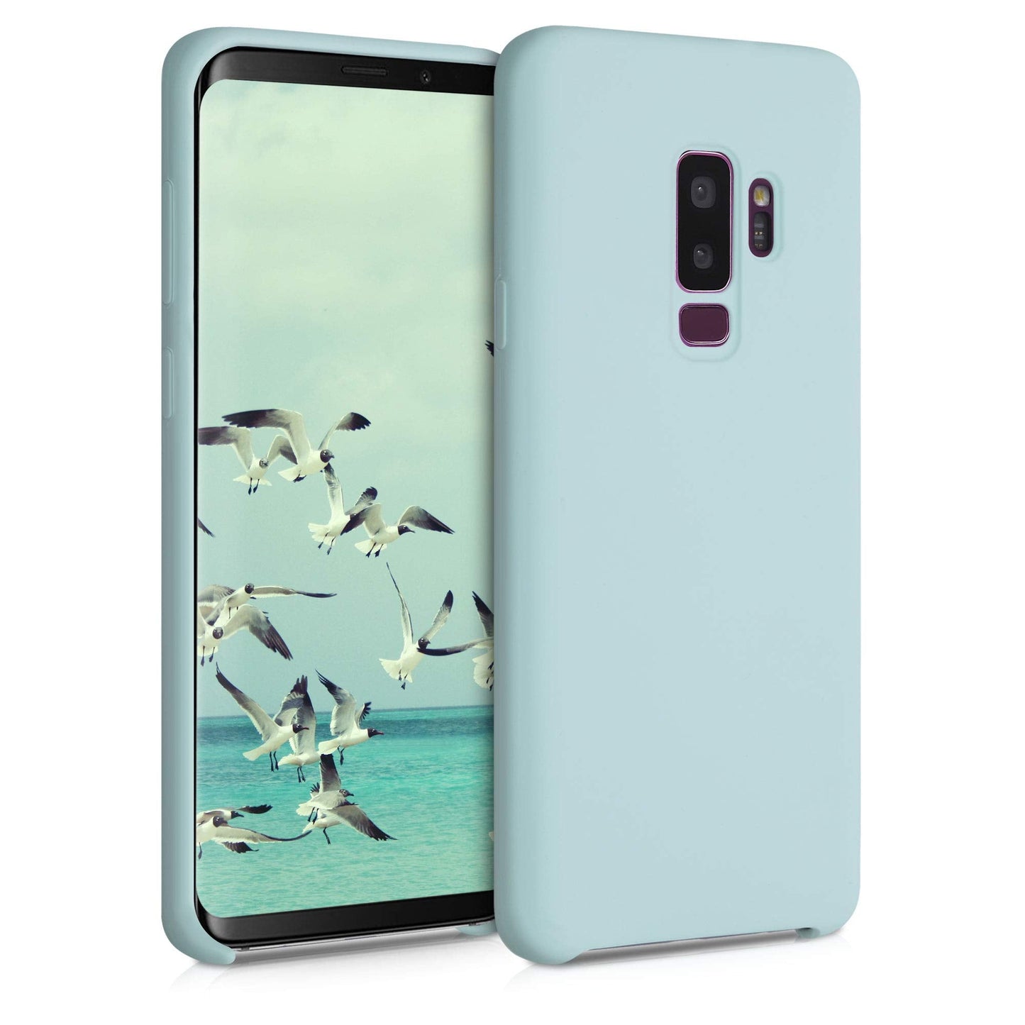 kwmobile Case Compatible with Samsung Galaxy S9 Plus Case - TPU Silicone Phone Cover with Soft Finish - Cool Mint