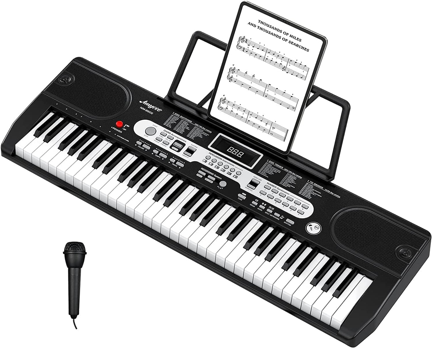 88 Key Folding Piano | Portable & Rechargeable Bluetooth Keyboard with Semi-Weighted Touch Sensitive Keys | Full Size Digital Pi