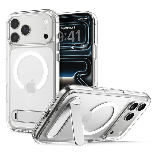 Spigen for iPhone 17 Pro Max Case, Ultra Hybrid S MagFit [TPU Covered Camera Control] [Kickstand] [Compatible with MagSafe] - Cl