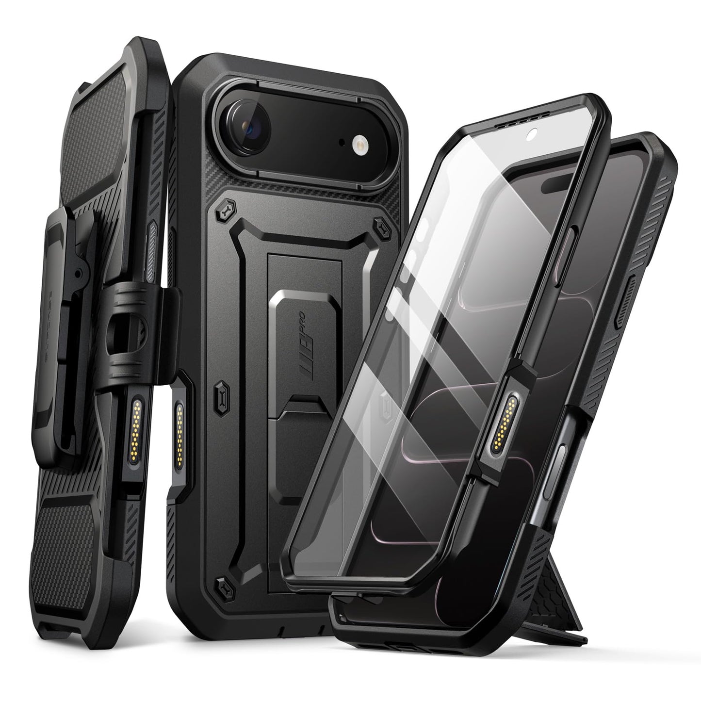 SUPCASE for iPhone Air Case with Camera Control Button (Unicorn Beetle Pro), [Built-in Kickstand & Screen Protector] [Military-G