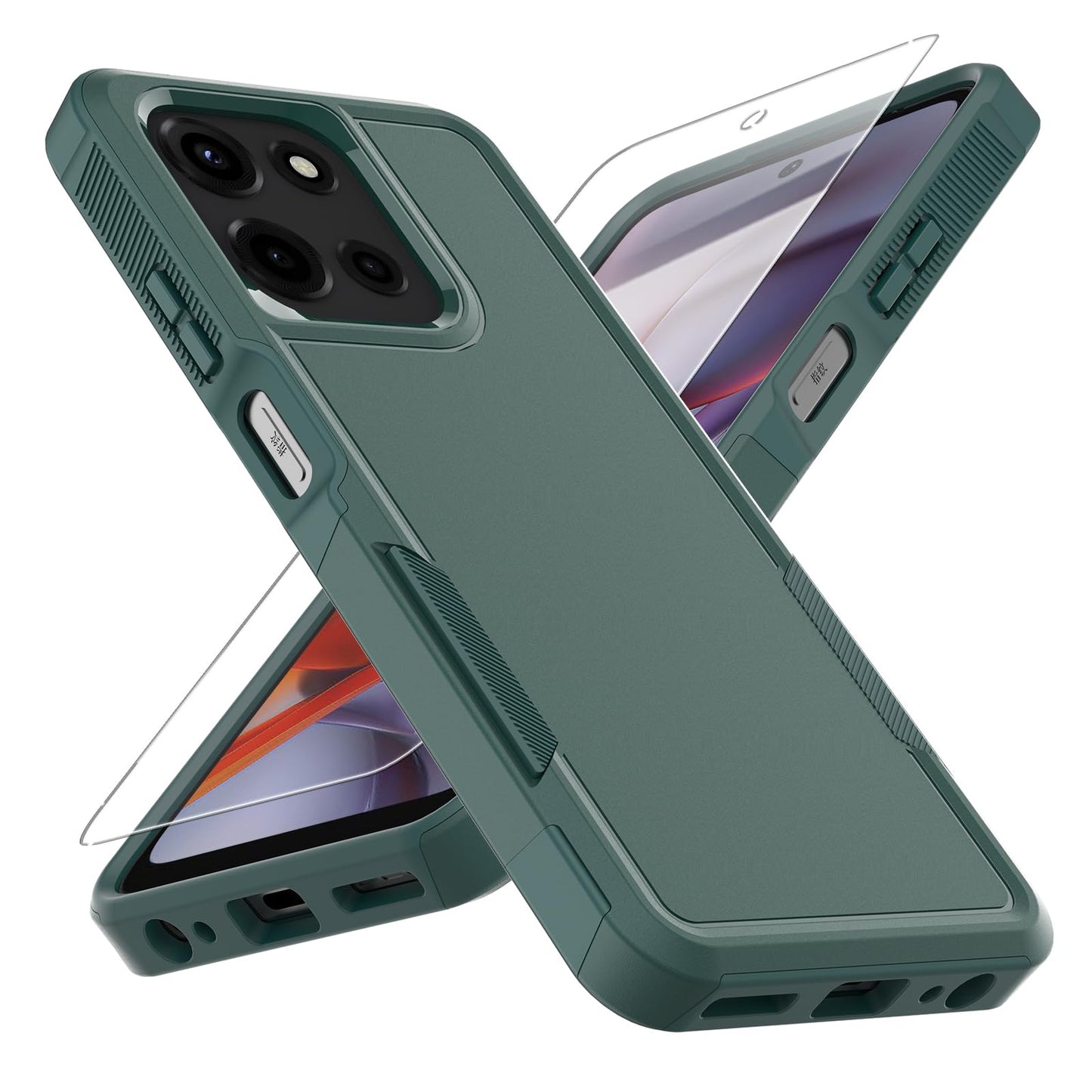 for Moto G 5G 2025 Case, [Military Grade Drop Tested] with Screen Protector, Dual Layer Protective Heavy Duty Cell Phone Cover N