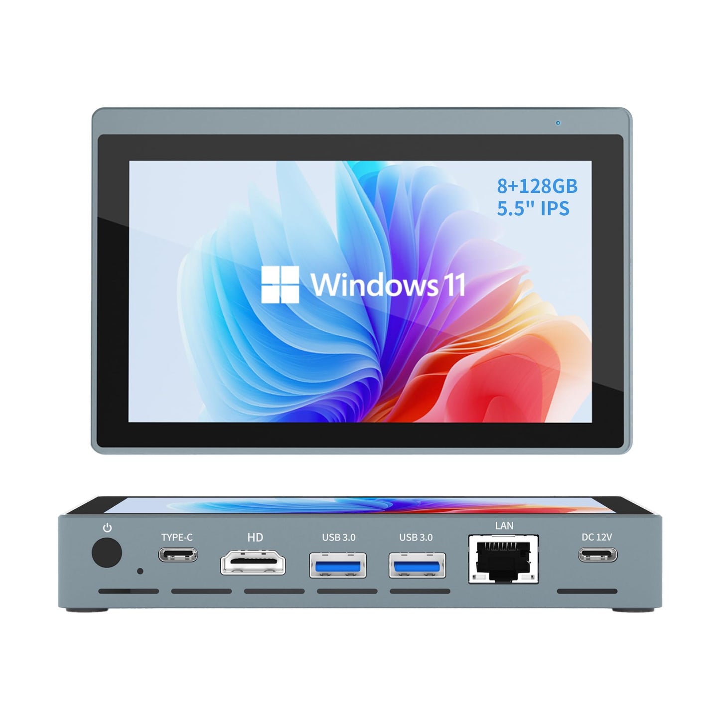 HEIGAOLAPC Mini PC with Celeron N5100, 8GB RAM 128GB SSD, Windows 11 Pro, Triple 4K Display, Dual-Band WiFi, Digital Signage, PO
