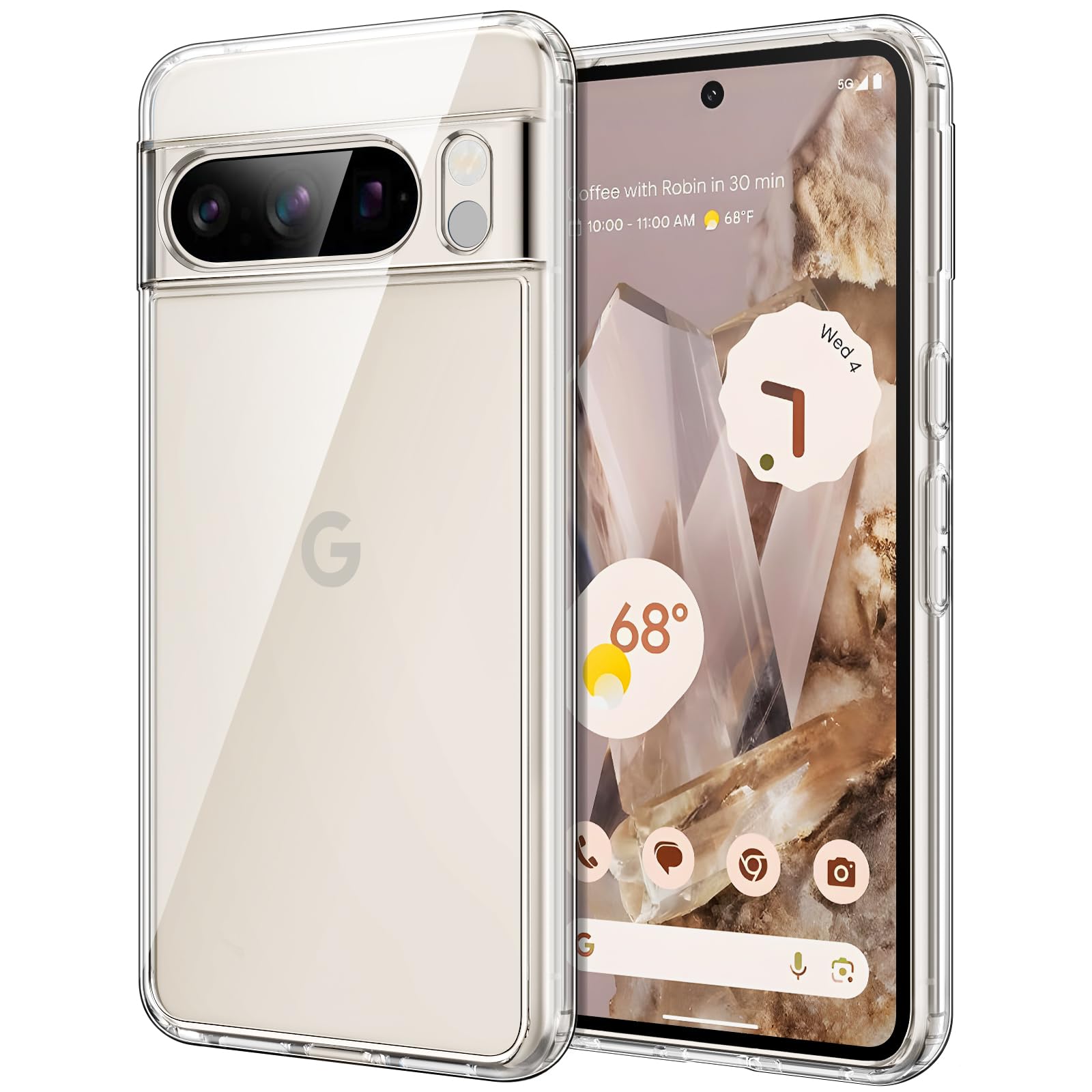 JETech Case for Google Pixel 8 Pro 6.7-Inch 2023, Non-Yellowing Shockproof Bumper Protective Phone Cover, Anti-Scratch Hard PC B