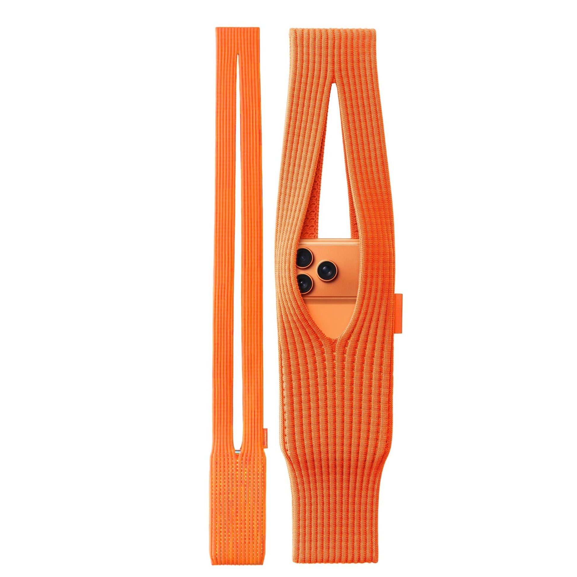 Nabevin KKP Pocket Phone Knit Bag Long 80CM -Premium Knit Bags for Phones/Cell Phone Pouch Sleeve Orange