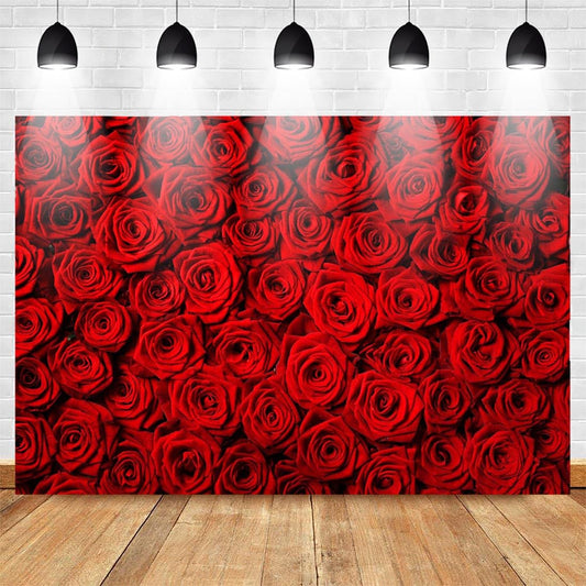 Avezano Valentines Day Backdrop Rose Flower Wall Photo Background Red Rose Wedding Bridal Shower Photography Backdrop Mothers