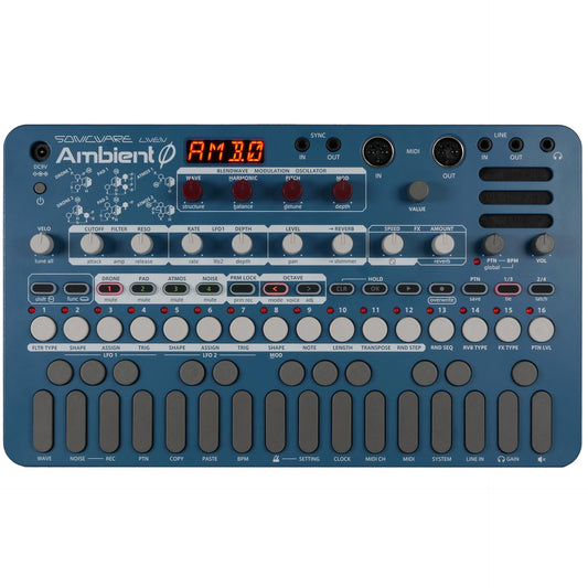 Sonicware Liven Ambient  [Soundscape Synthesizer] 4-Layer Ambient Generator for Drone, Pad, Atmos & Noise-Delay, Reverb, Wavetab