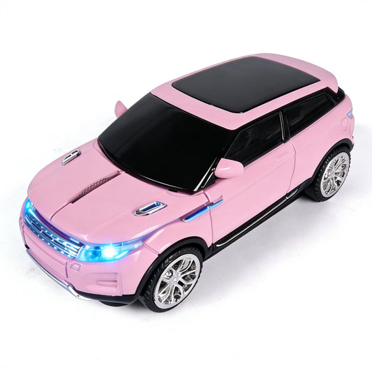 Wireless Mouse Cute Pink Car Mice, Portable Compact Novelty Cool Fun Mice, Funny USB Girly Mouse for Laptop PC Computer Tablet M