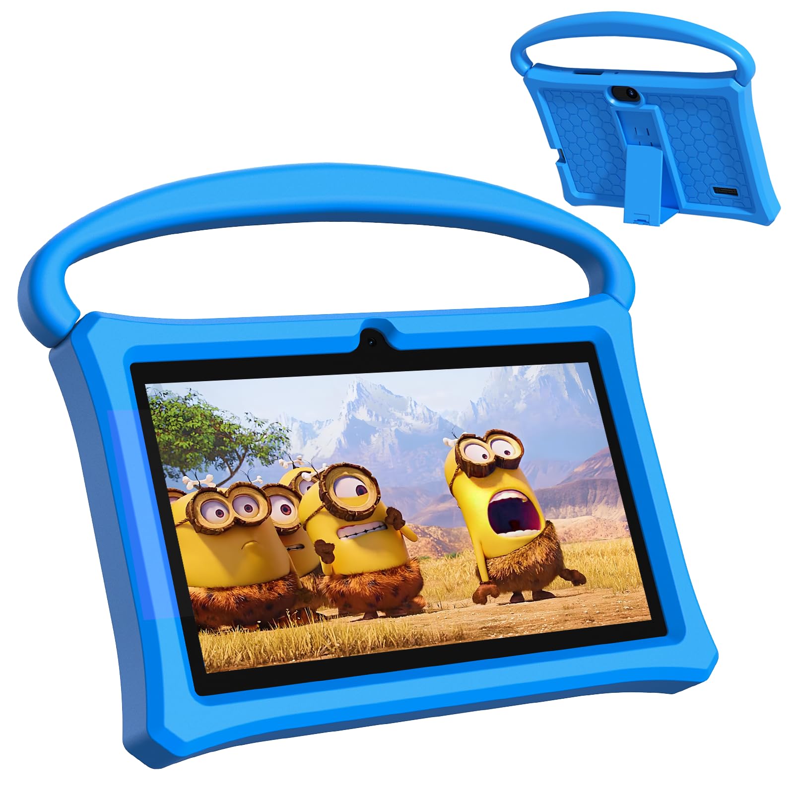 VOLENTEX Kids Tablet 7 inch, Age 3-10, Android 13 PAD for Kids, 32GB ROM Educational Pad, with Shockproof Case for Toddler,Paren