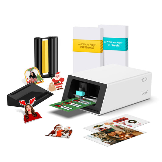 Liene PixCut S1 Color Sticker Printer & Cutting Machine - All-in-One Sticker Maker for DIY Crafts, Custom Labels & Gifts. Therma